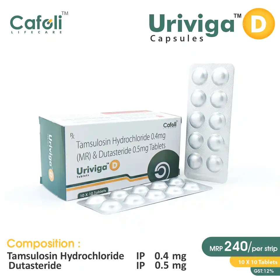 Tamsulosin + Dutasteride  Tablet at the best price in PCD Pharma Franchise for Combination Therapy, Benign Prostatic Hyperplasia Treatment.